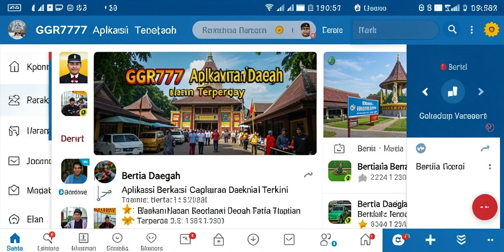 Antarmuka GGR7777 menampilkan berita daerah dengan jelas dan menarik.
