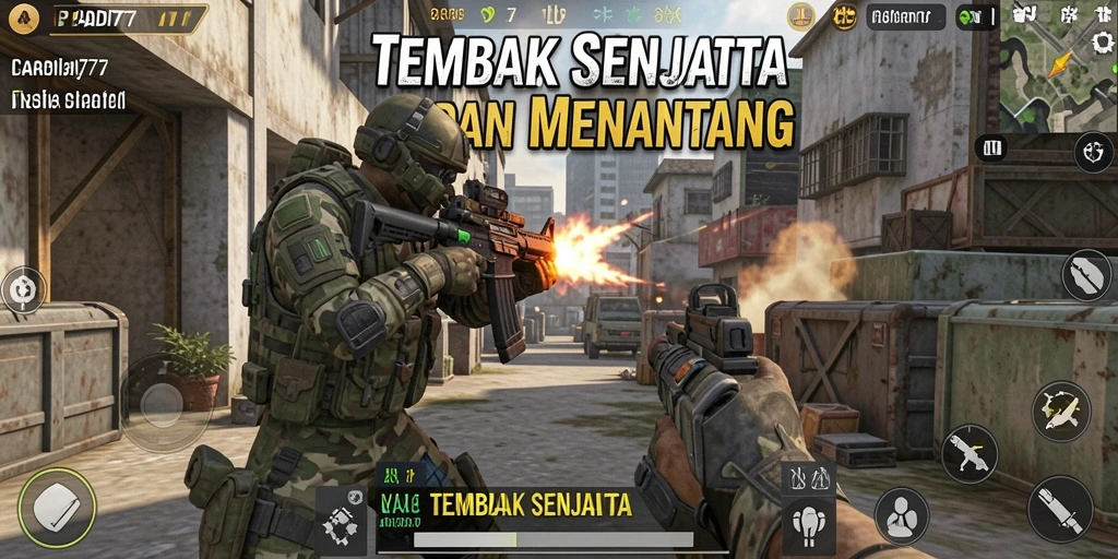 Antarmuka utama PADI777 yang menampilkan aksi tembak menembak yang seru.